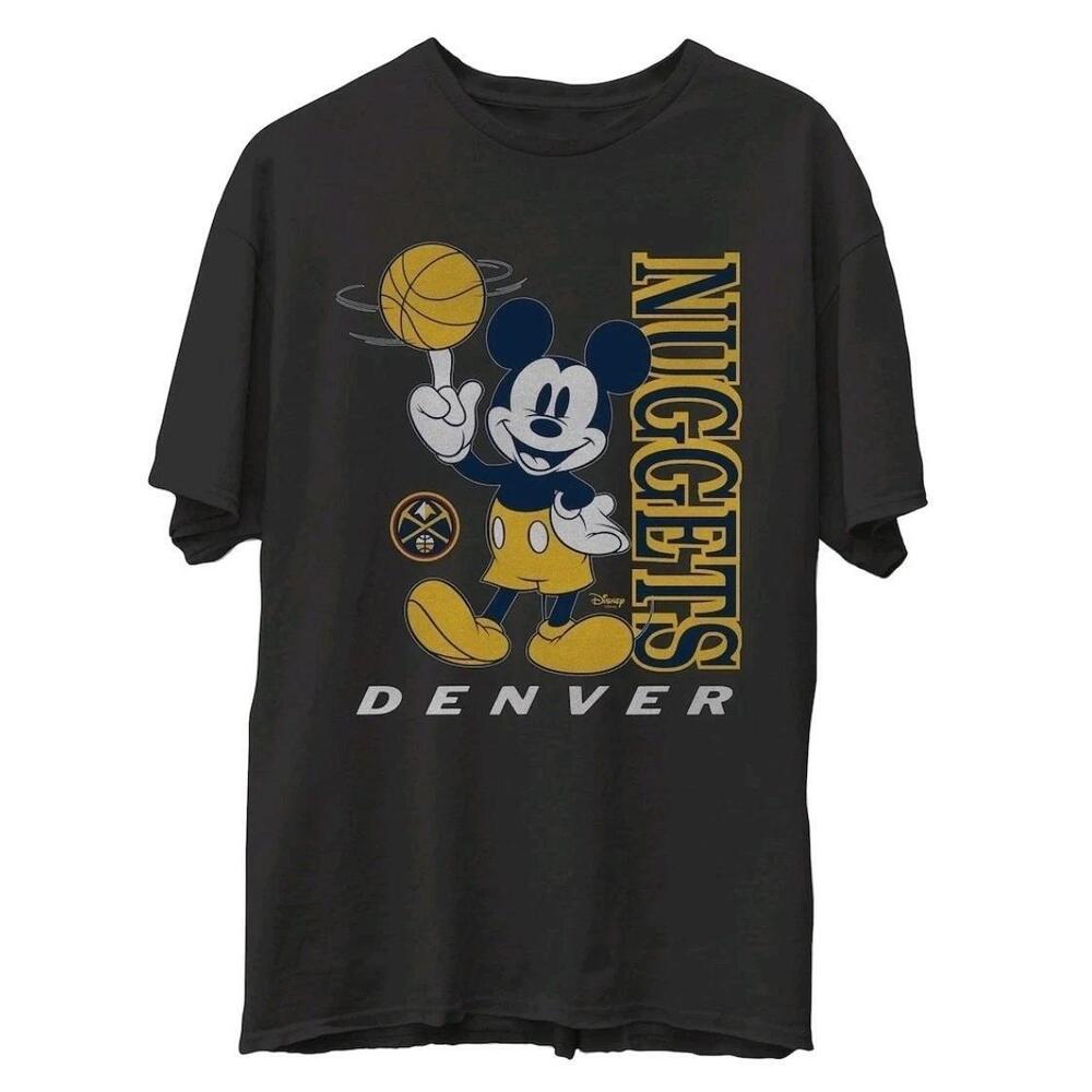 Denver Nuggets Junk Food X Disney Mickey Baller T-Shirt Mens Nwot